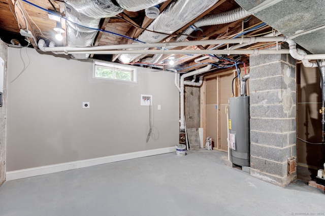 379 Belden Rd, Hamden, CT 06514 - basement featuring gas water heater and baseboards