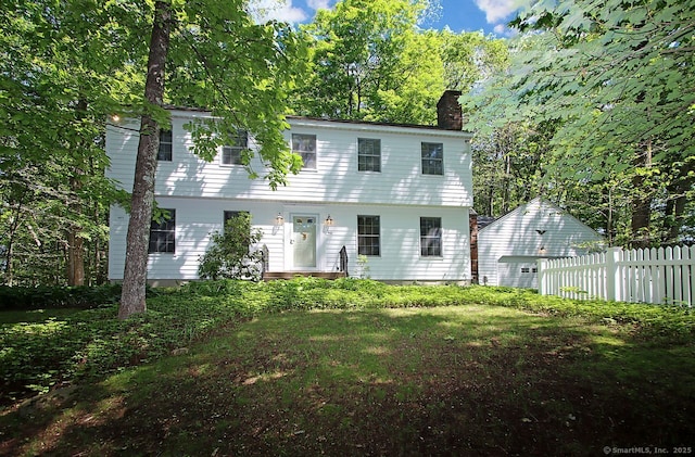 467 Weekeepeemee Rd, Woodbury, CT 06798 - colonial-style house with a chimney