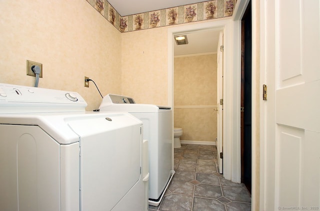 467 Weekeepeemee Rd, Woodbury, CT 06798 - washroom featuring independent washer and dryer and tile patterned flooring
