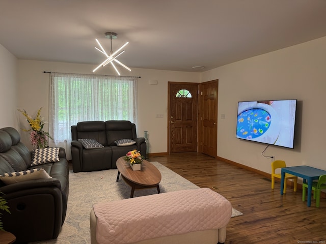 218 Fish Rock Rd, Southbury, CT 06488 - living area featuring wood finished floors and baseboards