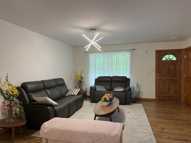 218 Fish Rock Rd, Southbury, CT 06488 - living area featuring wood finished floors and baseboards