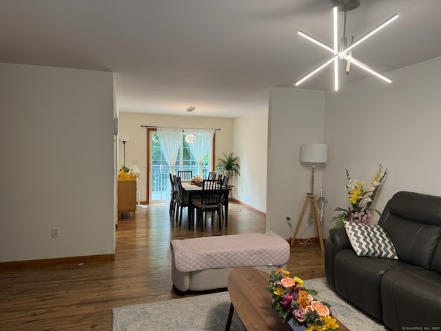 218 Fish Rock Rd, Southbury, CT 06488 - living room featuring wood finished floors and baseboards