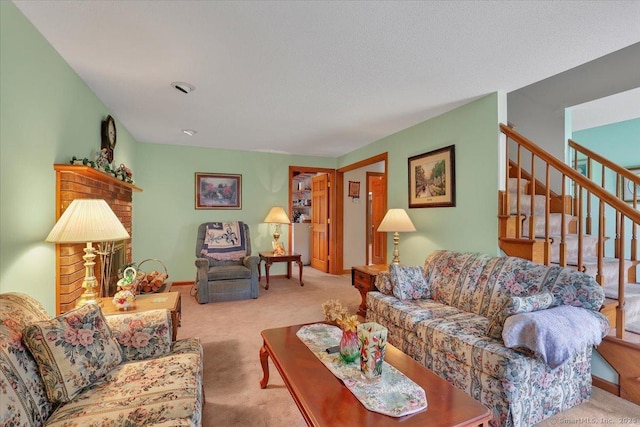 79 Carriage Dr E, Meriden, CT 06450 - living area featuring carpet and stairs