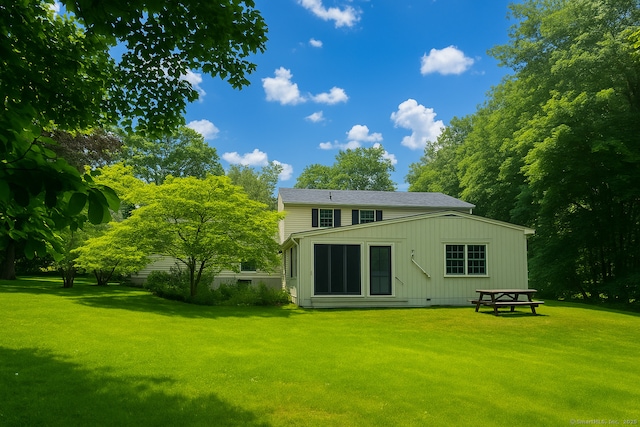 58 Wildwood Ln, Durham, CT 06422 - rear view of house featuring a lawn