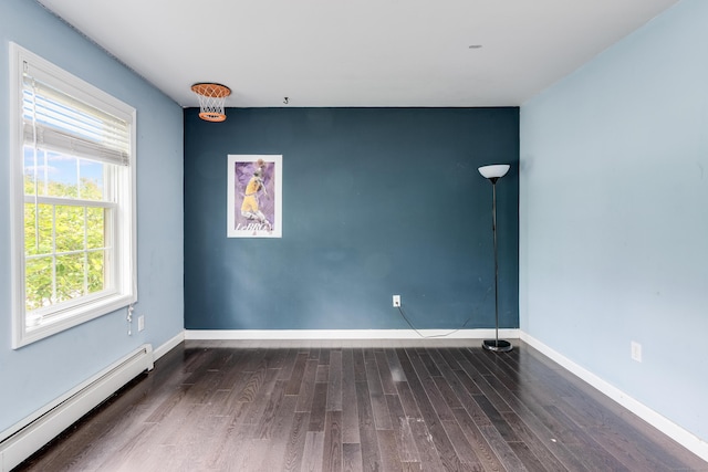 2 Acorn Dr, East Haddam, CT 06423 - empty room featuring baseboard heating, wood finished floors, and baseboards