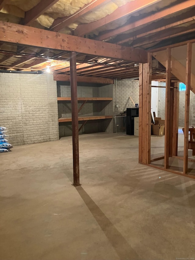 116 Taylor Rd, New Milford, CT 06776 - unfinished basement featuring brick wall