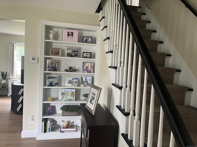 24 Westview St, Hamden, CT 06514 - staircase with wood finished floors and baseboards