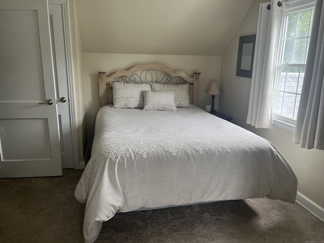 24 Westview St, Hamden, CT 06514 - bedroom with multiple windows, vaulted ceiling, carpet, and baseboards