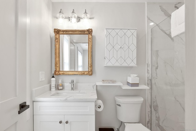 1 Howard Ave Unit C2, Norwalk, CT 06855 - full bathroom with vanity, a marble finish shower, and toilet