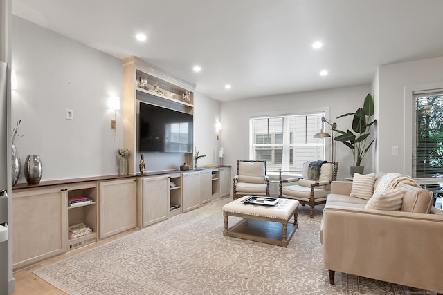 1 Howard Ave Unit C2, Norwalk, CT 06855 - living area with healthy amount of natural light, recessed lighting, and light wood-style flooring
