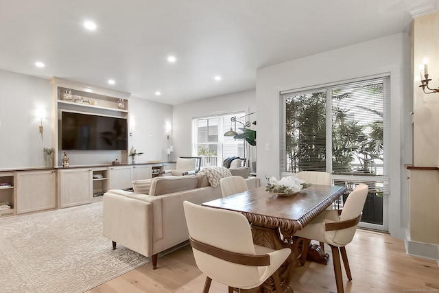 1 Howard Ave Unit C2, Norwalk, CT 06855 - dining space with light wood-style flooring and recessed lighting