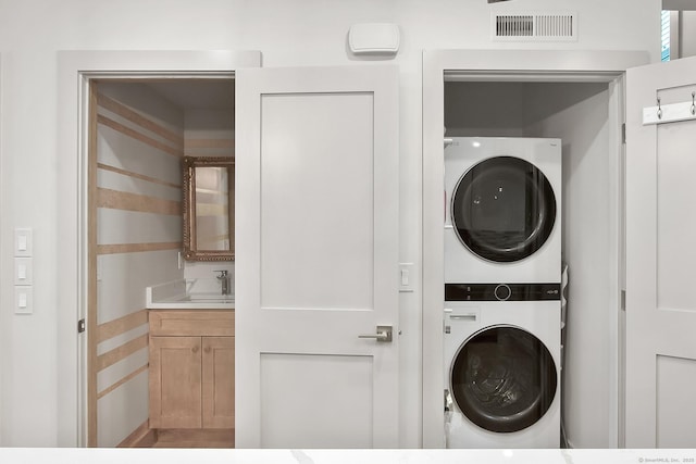 1 Howard Ave Unit C2, Norwalk, CT 06855 - laundry room with stacked washer / drying machine
