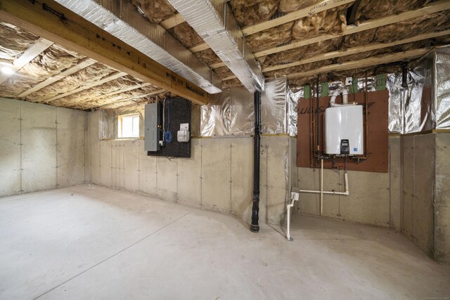 14 Fiddlehead Pl, Suffield, CT 06078 - basement featuring water heater and electric panel