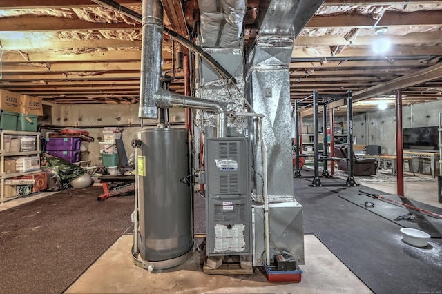 20 Canterbury Rd Unit 20, Hamden, CT 06514 - unfinished basement featuring water heater and heating unit