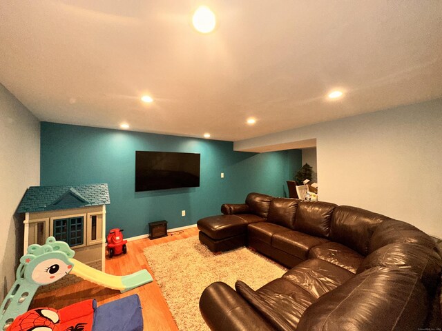 529 Woodward Ave Apt C, New Haven, CT 06512 - living area with wood finished floors and recessed lighting