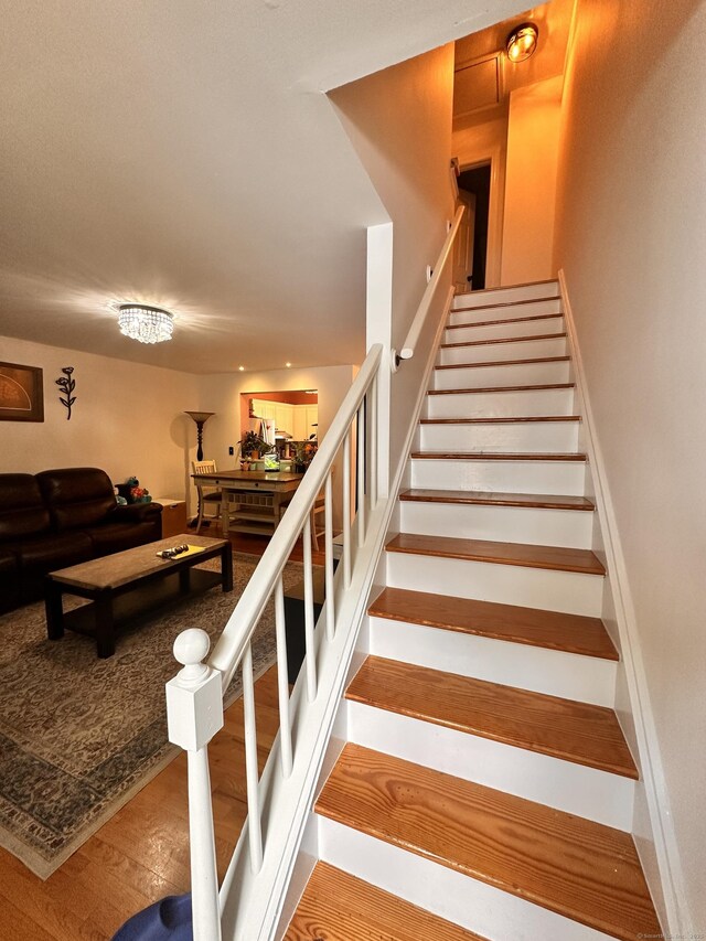 529 Woodward Ave Apt C, New Haven, CT 06512 - stairs featuring wood finished floors