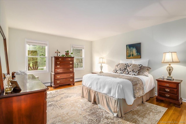 10 Hundred Acres Rd, Newtown, CT 06470 - bedroom with wood finished floors and a baseboard radiator