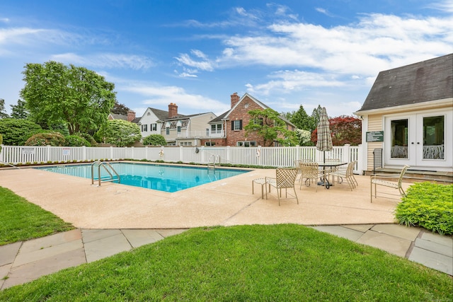 177 S Ave Unit 6, New Canaan, CT 06840 - view of pool with a patio and french doors