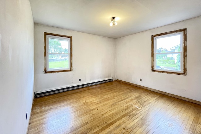 92 Milardo Ln, Middletown, CT 06457 - empty room featuring a baseboard radiator, hardwood / wood-style floors, and baseboards