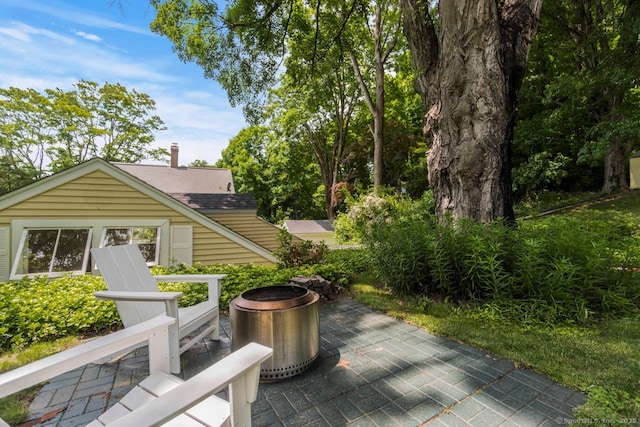 145 Main St, Essex, CT 06442 - view of patio with an outdoor fire pit