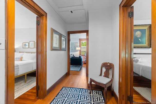 145 Main St, Essex, CT 06442 - hallway with light wood-style flooring and baseboards