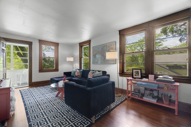 145 Main St, Essex, CT 06442 - living area with wood-type flooring and baseboards