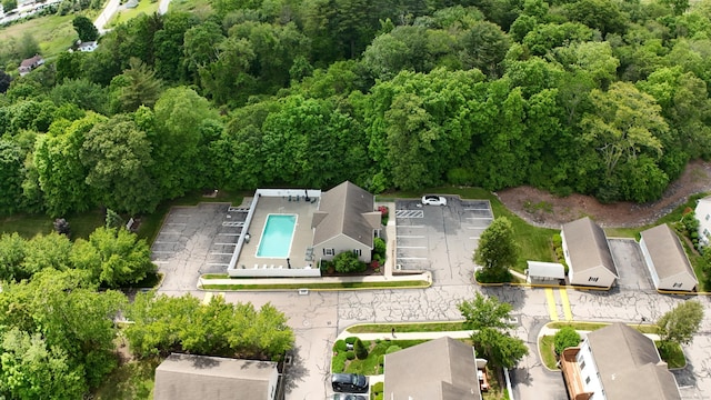 25 Briar Ln Unit 25, Norwich, CT 06360 - drone / aerial view of a pool and a forest