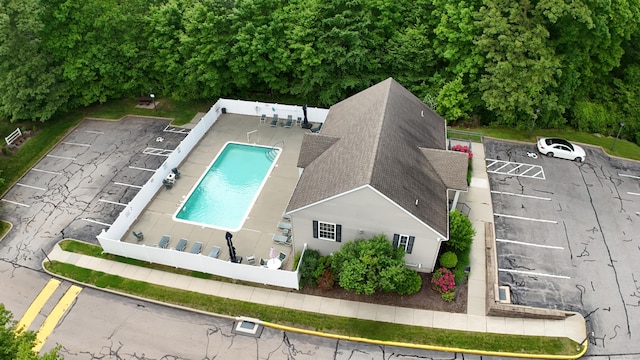 25 Briar Ln Unit 25, Norwich, CT 06360 - aerial view of property and surrounding area featuring a pool area