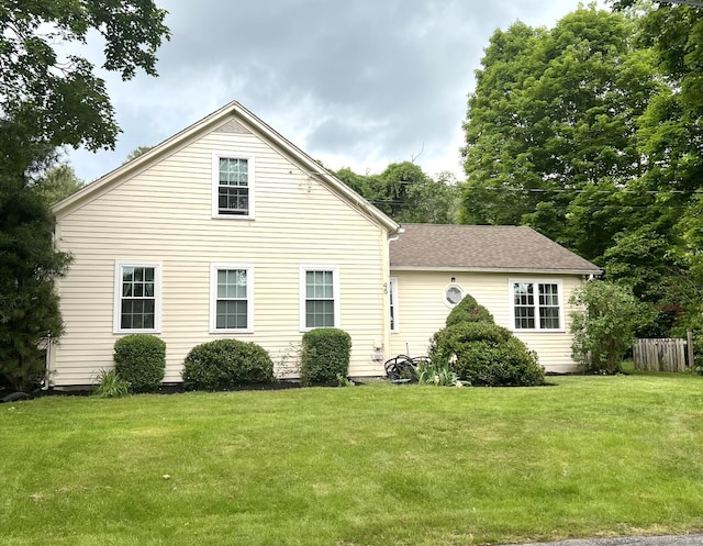 45 Stedman Rd, New Hartford, CT 06057 - view of property exterior with a lawn and roof with shingles