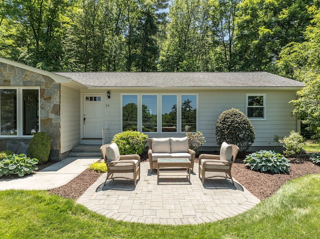 24 Sky Ridge Dr, Somers, CT 06071 - view of patio / terrace featuring an outdoor living space