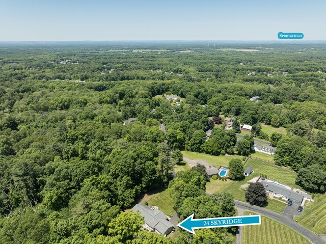 24 Sky Ridge Dr, Somers, CT 06071 - bird's eye view of a heavily wooded area