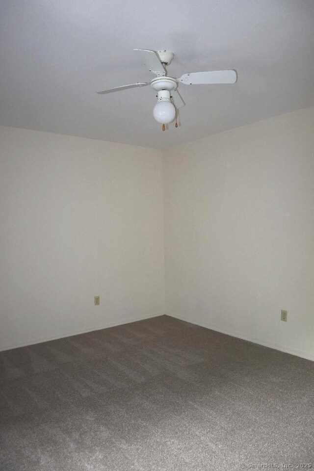 155 Jackson St, Ansonia, CT 06401 - carpeted spare room featuring ceiling fan