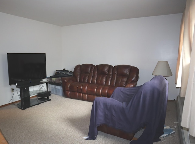 155 Jackson St, Ansonia, CT 06401 - carpeted living room featuring baseboards