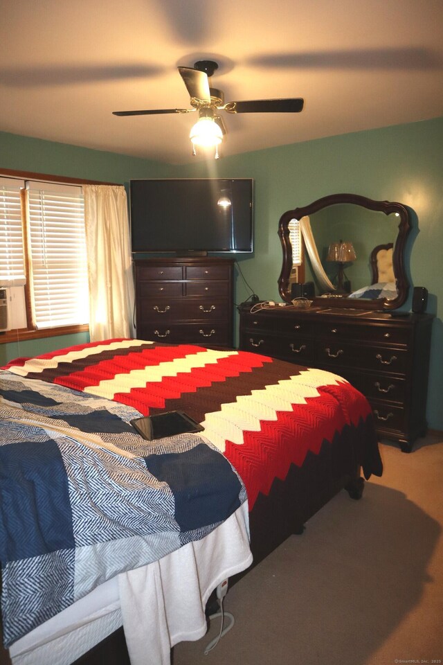 155 Jackson St, Ansonia, CT 06401 - bedroom featuring a ceiling fan and carpet
