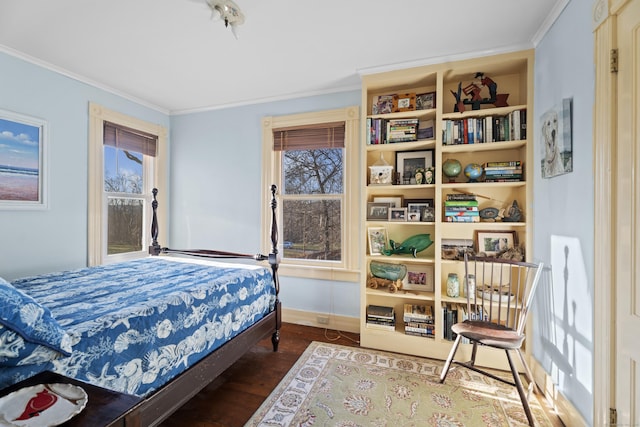 70 River Rd, East Haddam, CT 06423 - bedroom with wood finished floors, crown molding, and baseboards