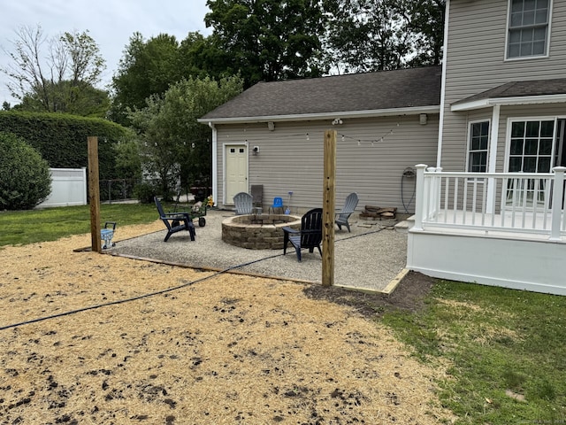 39 Warner St, Bristol, CT 06010 - view of patio featuring a fire pit