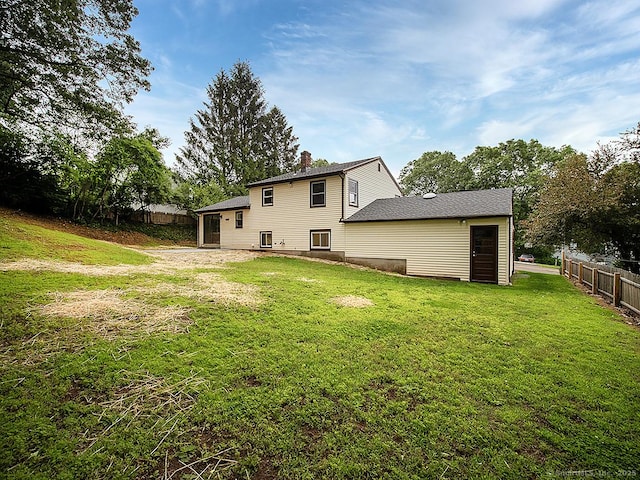 179 Anns Farm Rd, Hamden, CT 06518 - rear view of property featuring a chimney