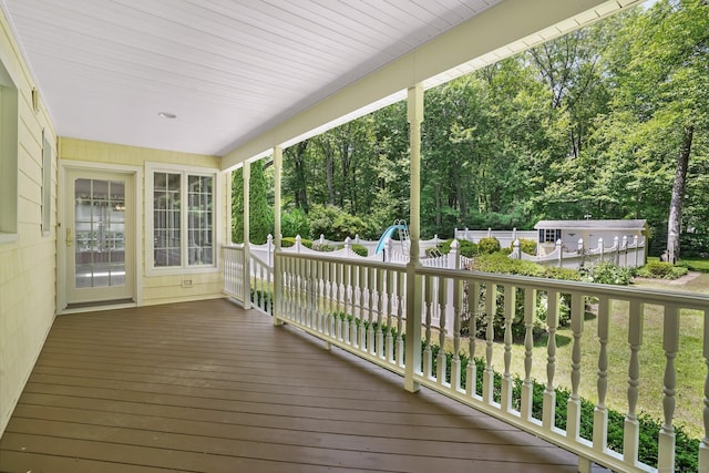 27 Kitcher Ct, Trumbull, CT 06611 - wooden deck with a playground