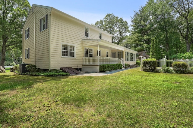 27 Kitcher Ct, Trumbull, CT 06611 - rear view of house with central AC unit