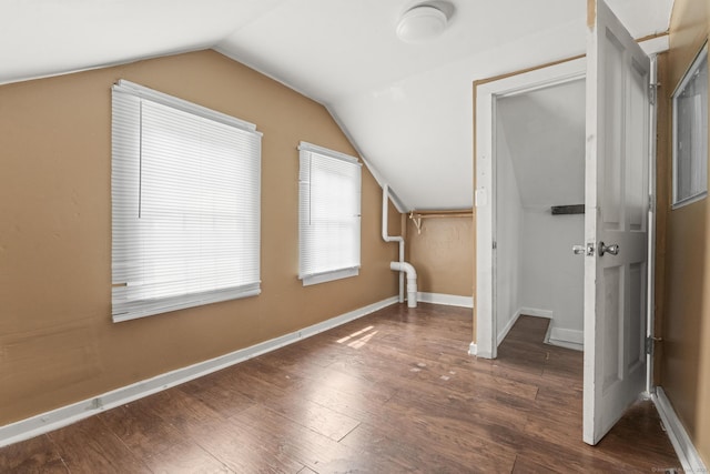 231 Broad St, Norwich, CT 06360 - bonus room featuring lofted ceiling, wood finished floors, and baseboards