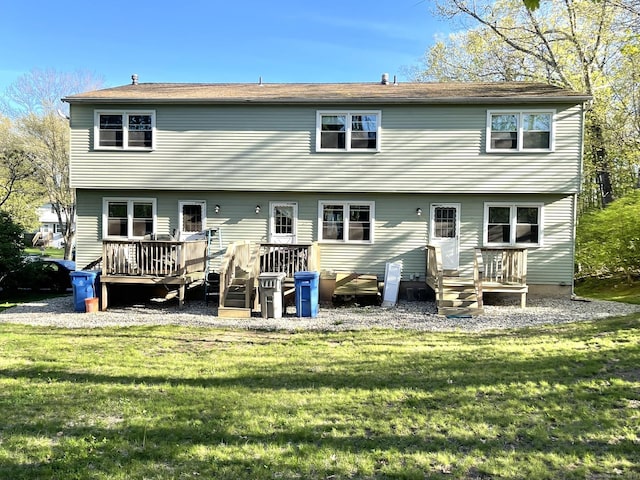 102 Caesar Dr, Bristol, CT 06010 - back of house with a yard and a deck