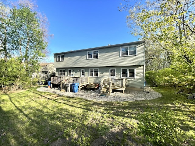 102 Caesar Dr, Bristol, CT 06010 - back of house with a deck and a yard