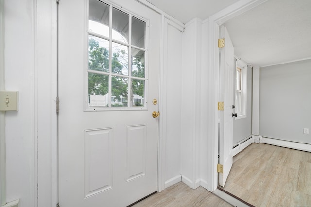74 Mill St, Middletown, CT 06457 - entryway featuring light wood-style floors and baseboards