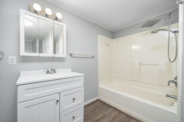 74 Mill St, Middletown, CT 06457 - bathroom featuring wood finished floors, vanity, and bathtub / shower combination
