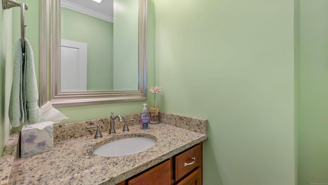 753 N Farms Rd, Wallingford, CT 06492 - bathroom with crown molding and vanity