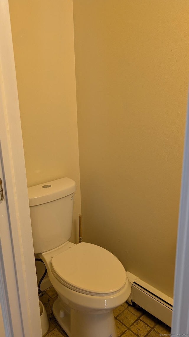 70 Lantern Park Dr Unit 1, Naugatuck, CT 06770 - bathroom with a baseboard radiator and toilet