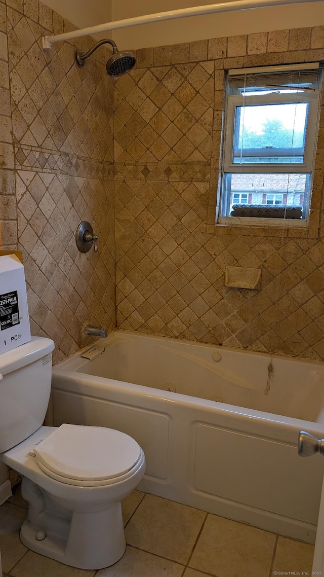 70 Lantern Park Dr Unit 1, Naugatuck, CT 06770 - full bath featuring tile patterned flooring, toilet, and shower / washtub combination
