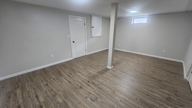 3 Norwood Ave, New London, CT 06320 - basement with baseboards and wood finished floors