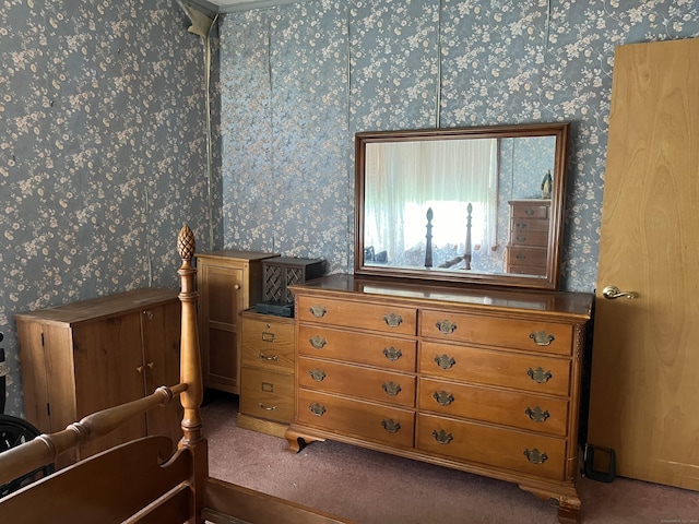47 Devaux Rd, Torrington, CT 06790 - bedroom with wallpapered walls and carpet floors