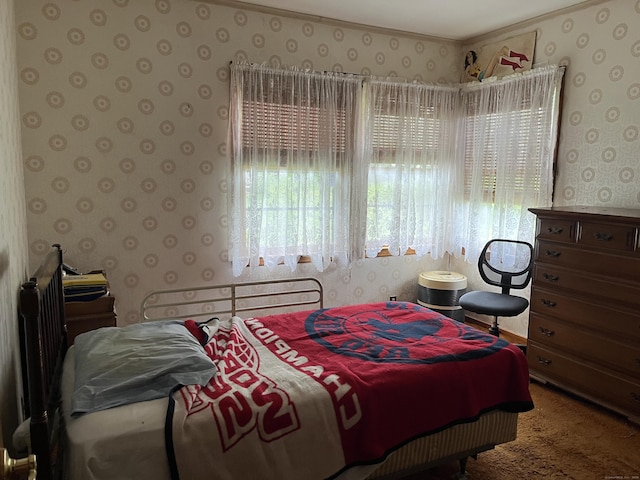 47 Devaux Rd, Torrington, CT 06790 - carpeted bedroom featuring wallpapered walls